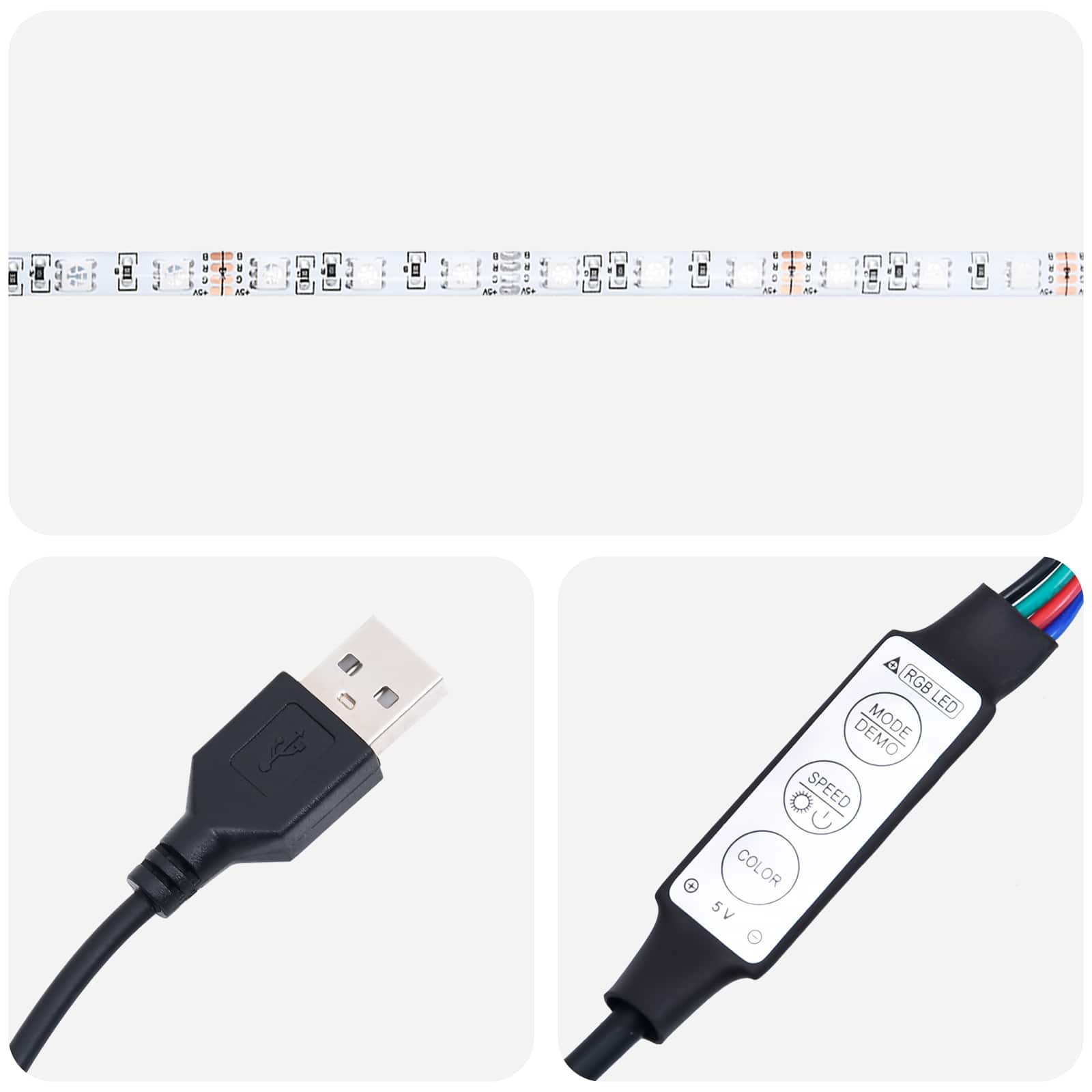 LED krevet za pohranu s madracem Tamnosiva 90 x 190 cm Tkanina