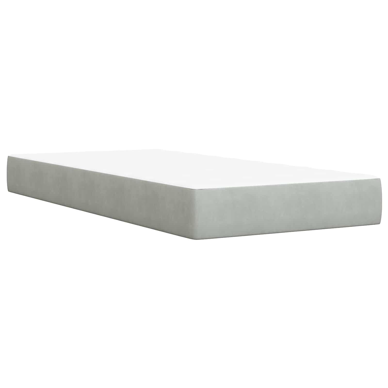 LED krevet za pohranu s madracem Svjetlosiva 90 x 200 cm Baršun