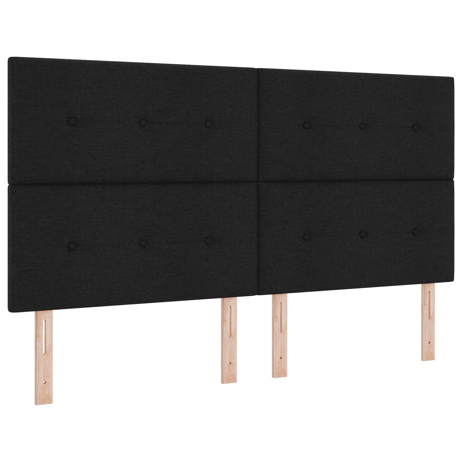 LED krevet za pohranu s madracem Crna 180 x 200 cm Tkanina