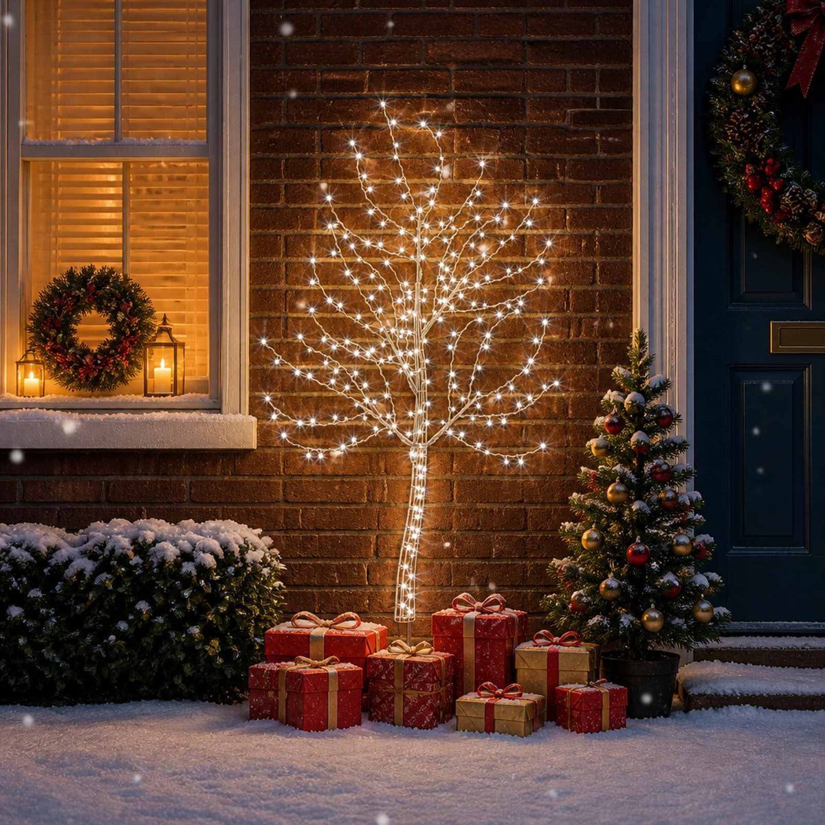 LED zidno božićno drvce 312 LED lampica