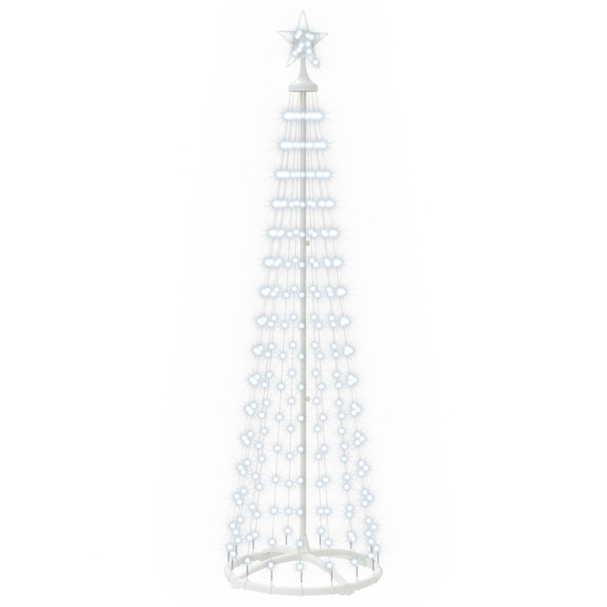 Stožasto LED božićno drvce 470 LED lampica Čelik