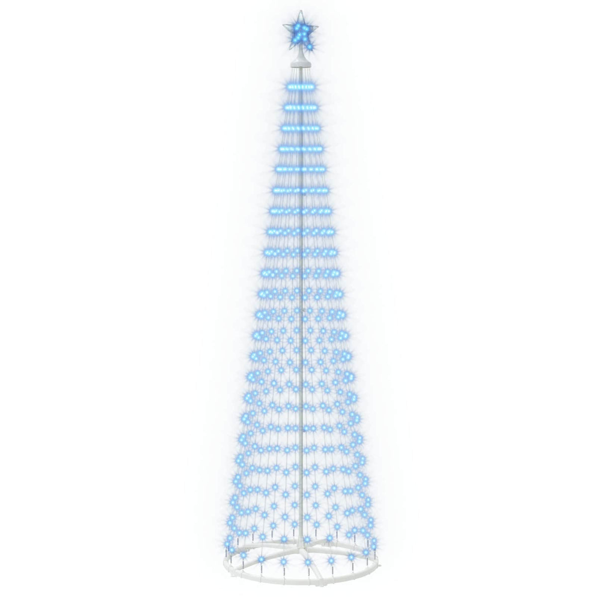 Stožasto LED božićno drvce 470 LED lampica Čelik