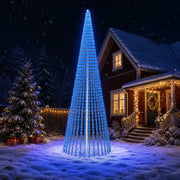 LED božićno drvce 470 cm 1504 LED lampica Plava Čelik Zelena