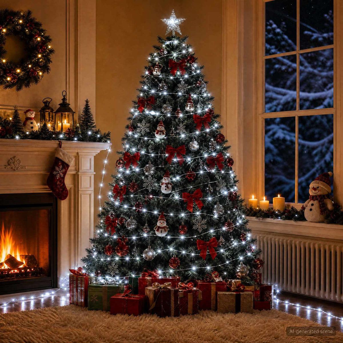 Rasvjetni lanci 150 LED lampica Hladno bijela 15 m