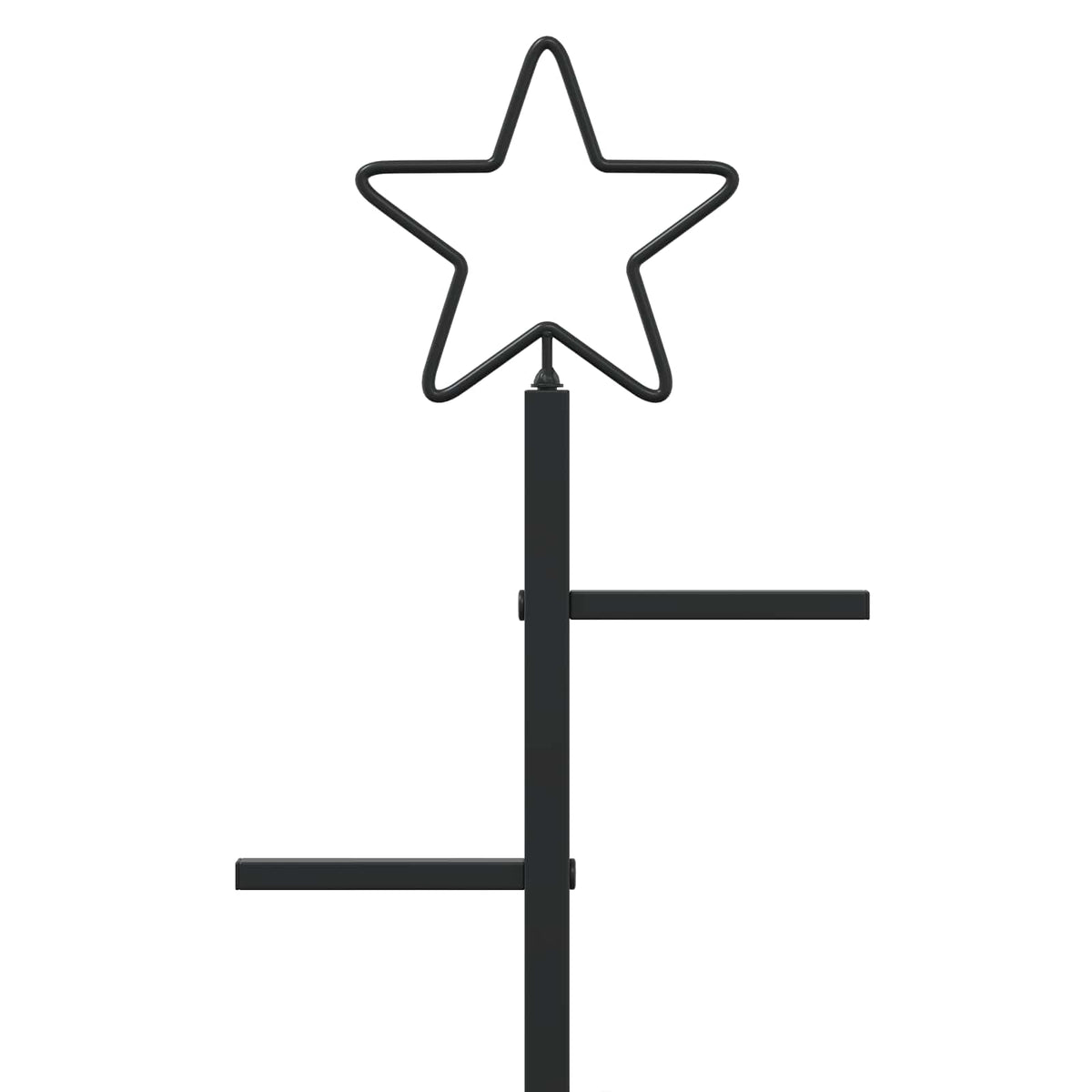 Metalna božićna jelka KUOPIO 125 cm Čelik Crna
