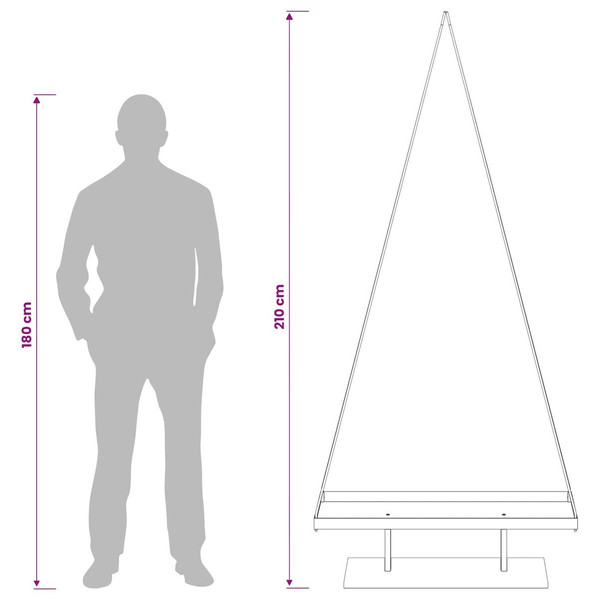 Metalna božićna jelka KUOPIO 210 cm Čelik Crna