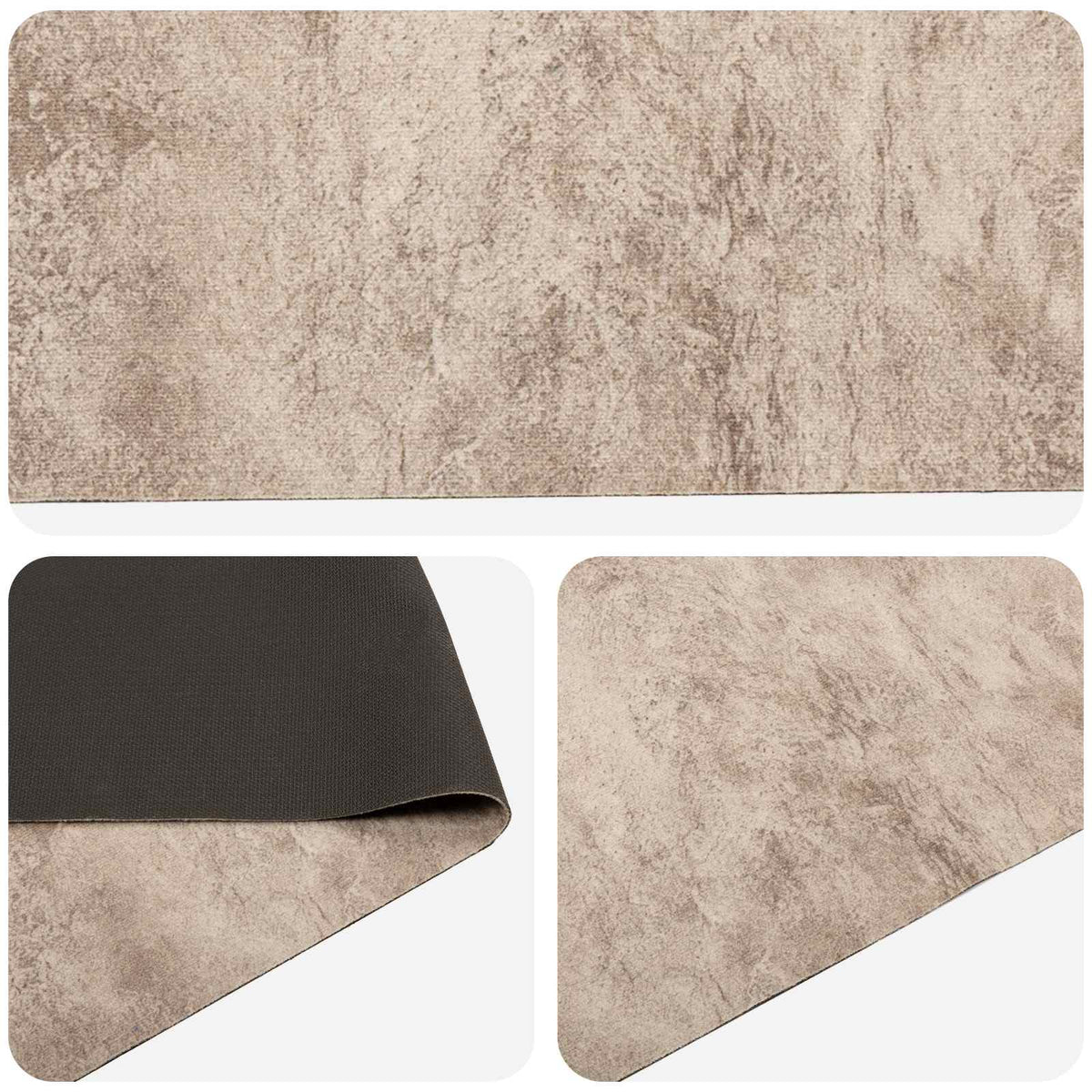 Kuhinjski Tepih Bež beton 150 x 45 cm 100% poliamid