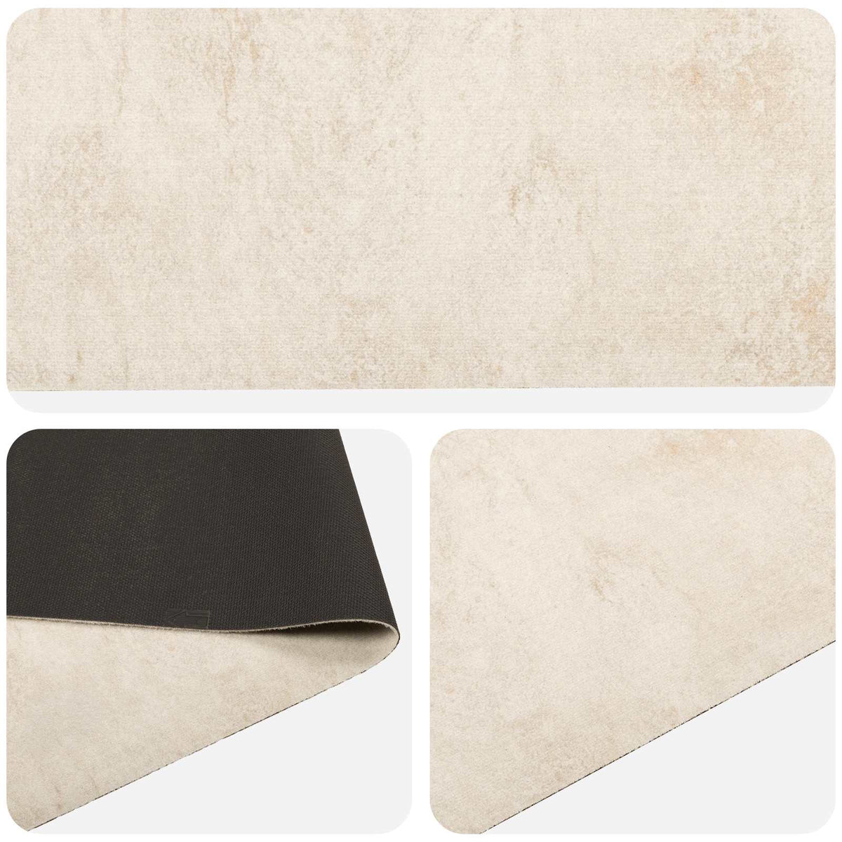 Kuhinjski Tepih kremasti beton 180 x 60 cm 100% poliamid