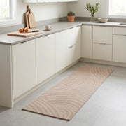 Kuhinjski Tepih taupe skandinavski 180 x 60 cm 100% poliamid