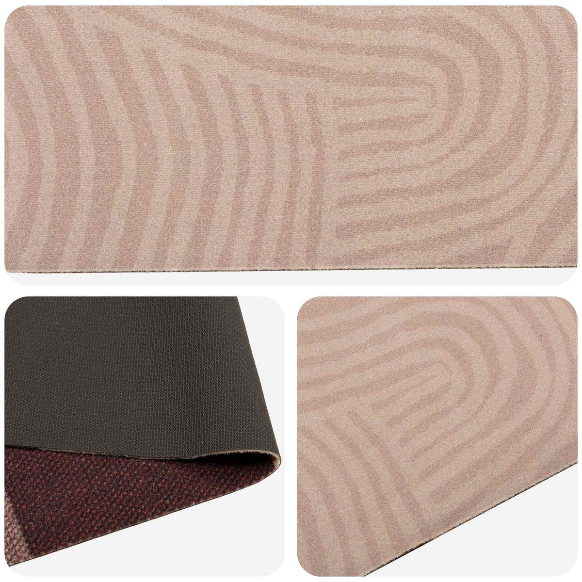 Kuhinjski Tepih taupe skandinavski 180 x 60 cm 100% poliamid
