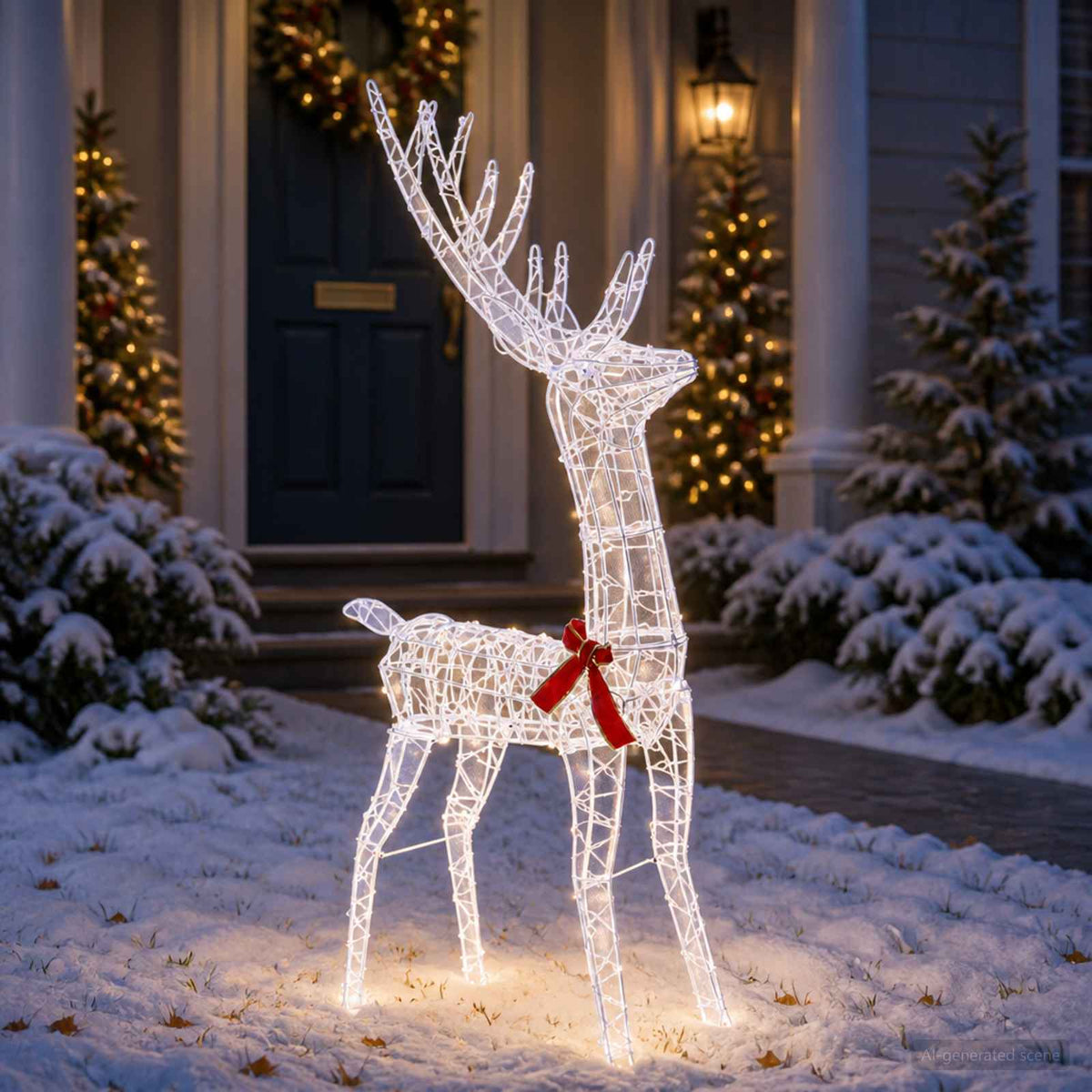3D Božićni irvas LOVIISA 300 LED lampica Hladno bijela
