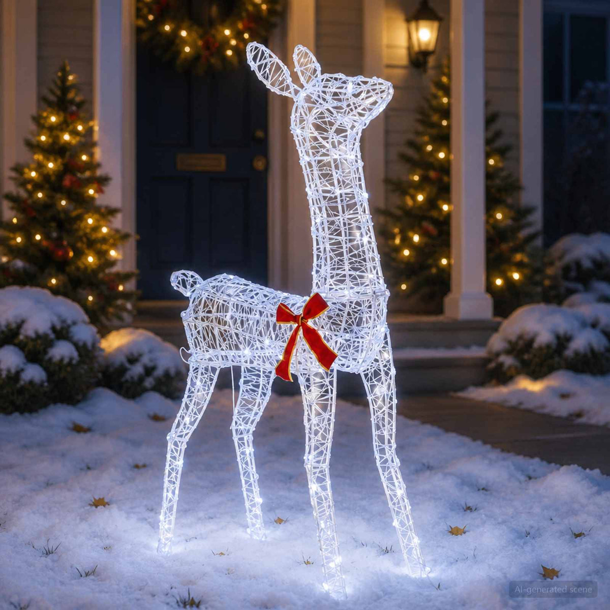 3D Božićni irvas LOVIISA 200 LED lampica Topla bijela