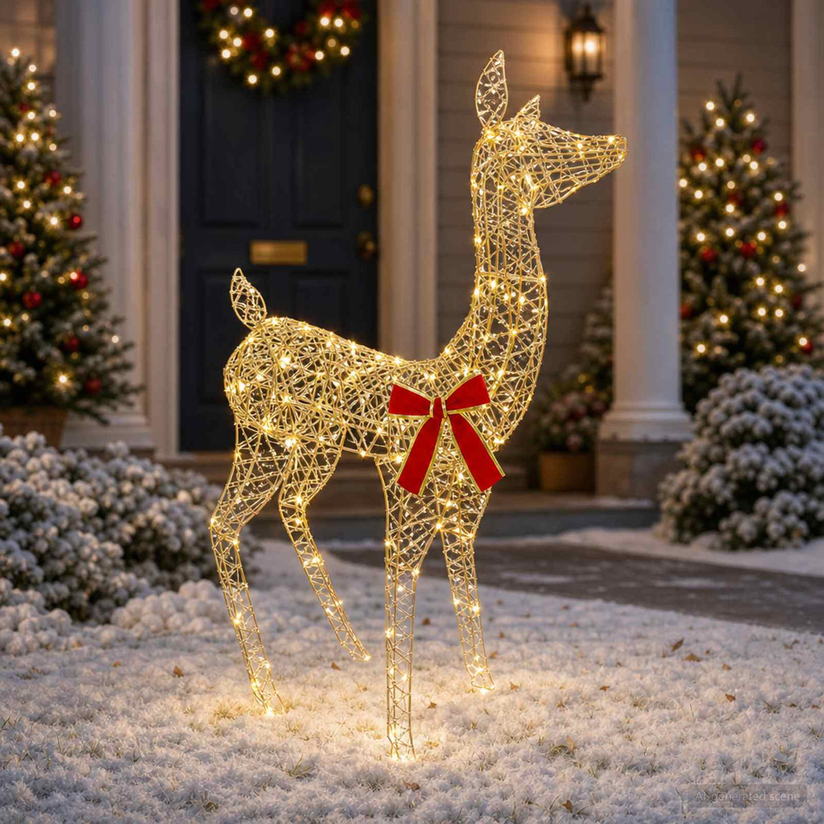 3D Božićni irvas LOVIISA 110 LED lampica Topla bijela
