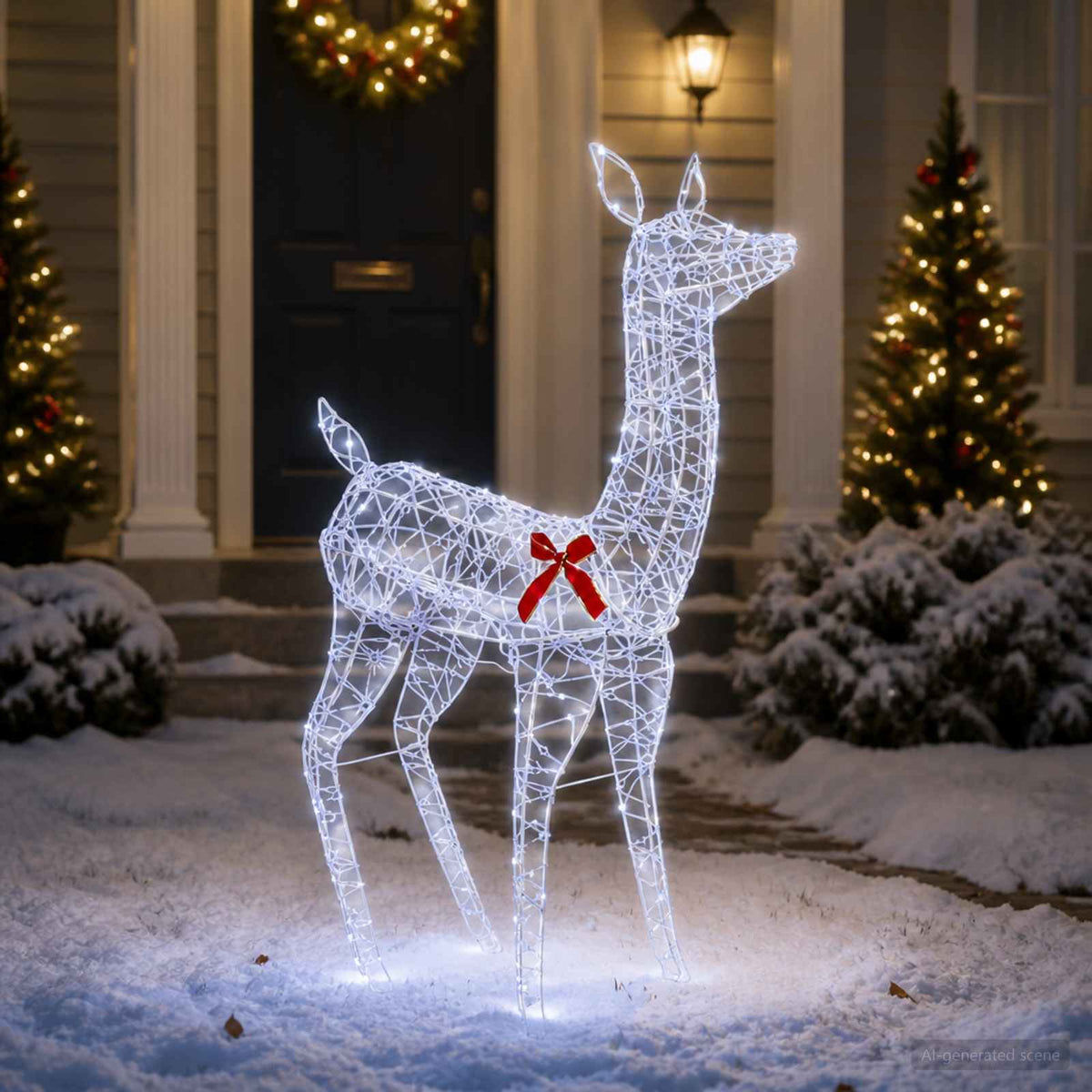 3D Božićni irvas LOVIISA 200 LED lampica Topla bijela