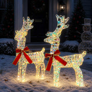 3D Božićni irvas LOVIISA 2 kom. 180 LED lampica Topla bijela