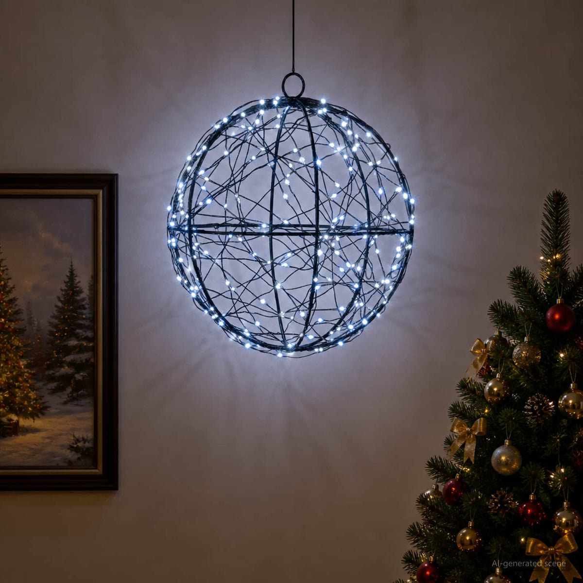 Božićni vrh svjetla 200 LED lampica Hladno bijela