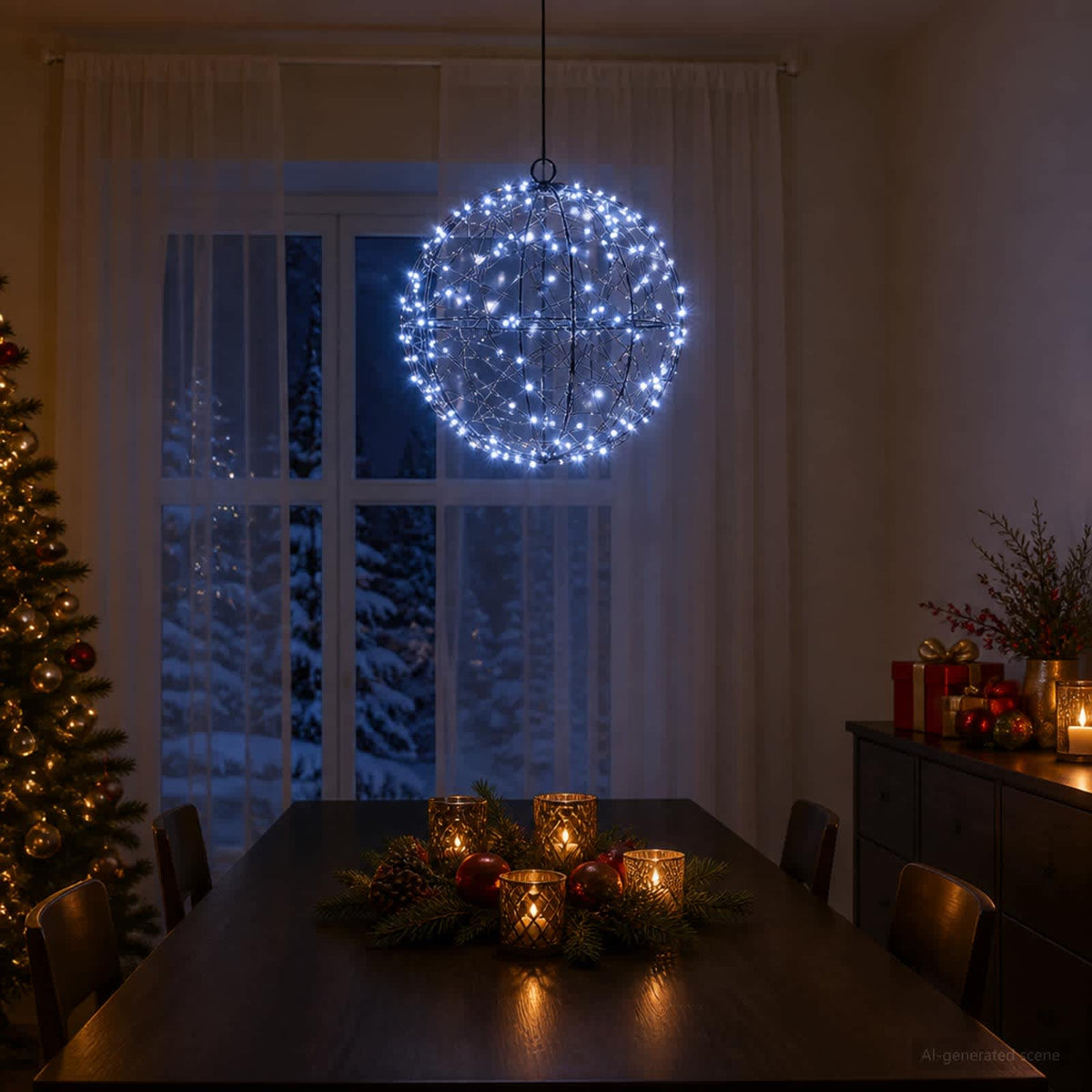 Božićni vrh svjetla 200 LED lampica Hladno bijela