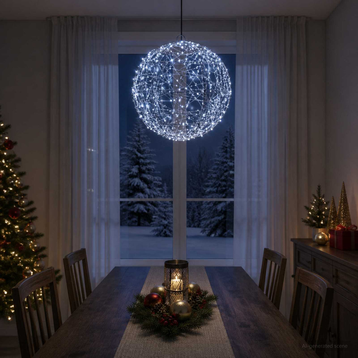 Božićni vrh svjetla 1900 LED lampica