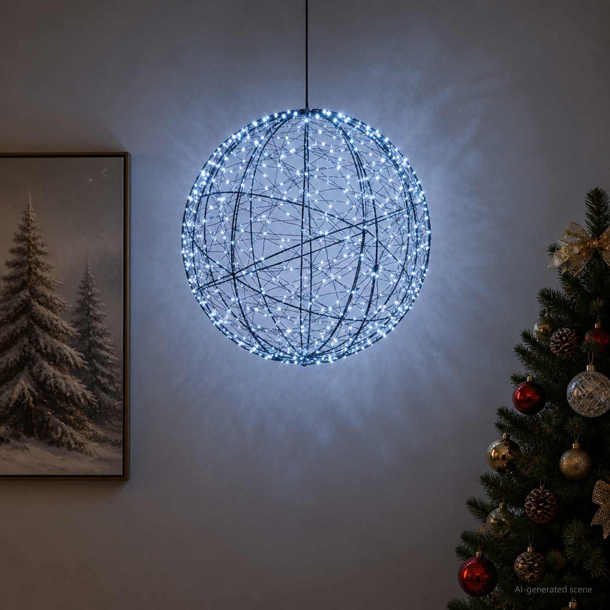 Božićni vrh svjetla 1900 LED lampica