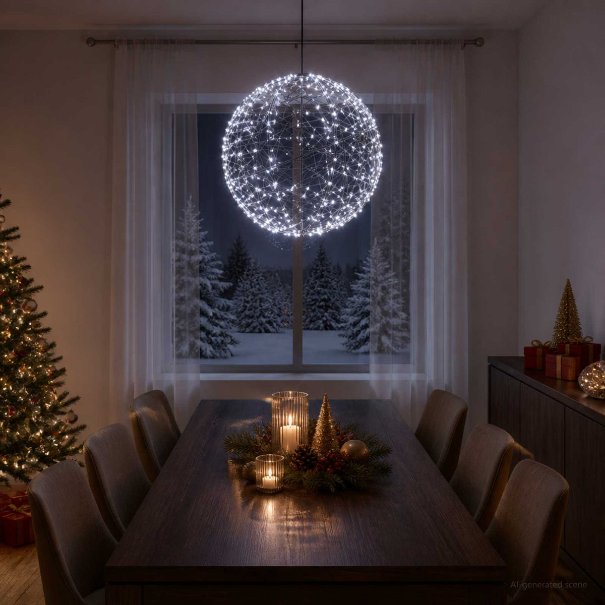 Božićni vrh svjetla 1900 LED lampica