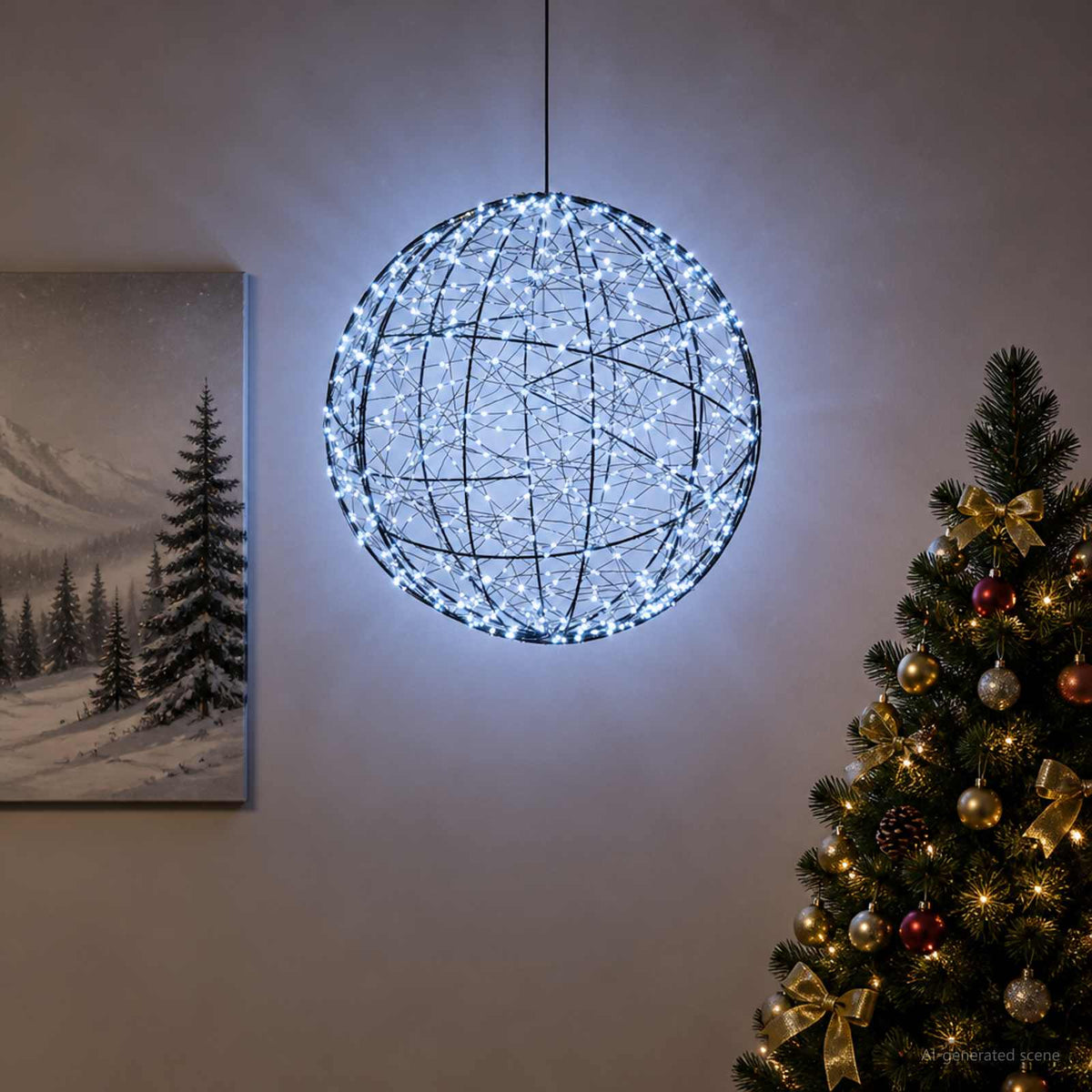 Božićni vrh svjetla 950 LED lampica Hladno bijela