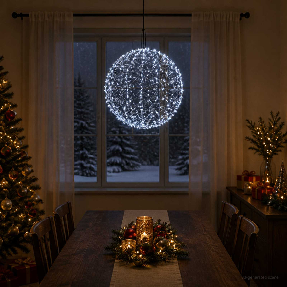 Božićni vrh svjetla 950 LED lampica Hladno bijela