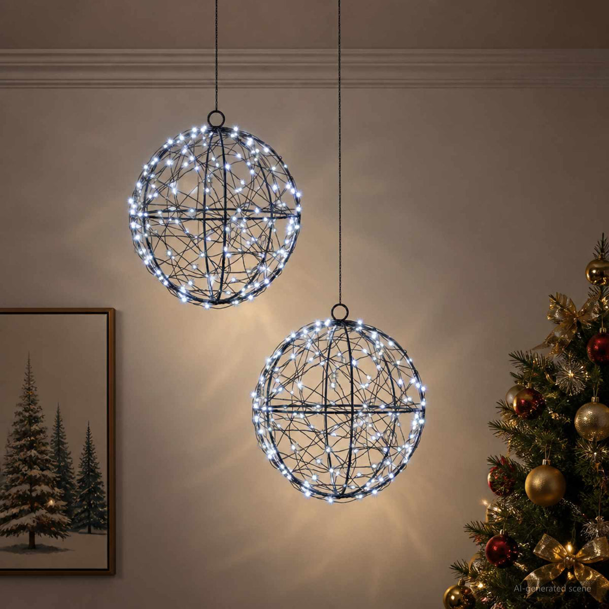 Božićni vrh svjetla 1900 LED lampica