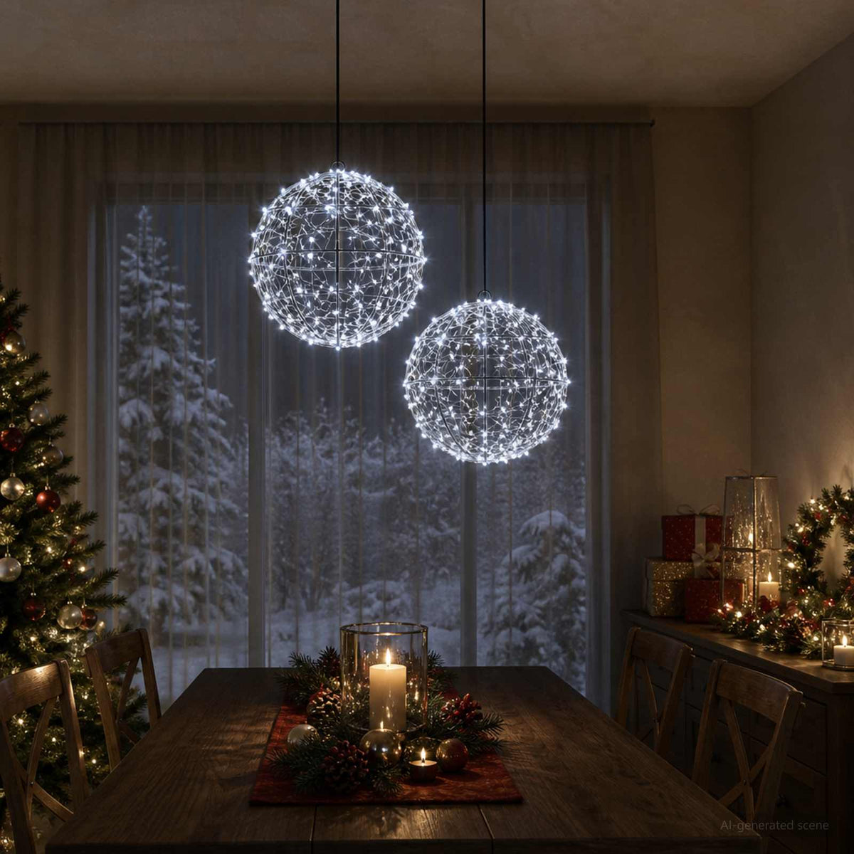 Božićni vrh svjetla 1900 LED lampica