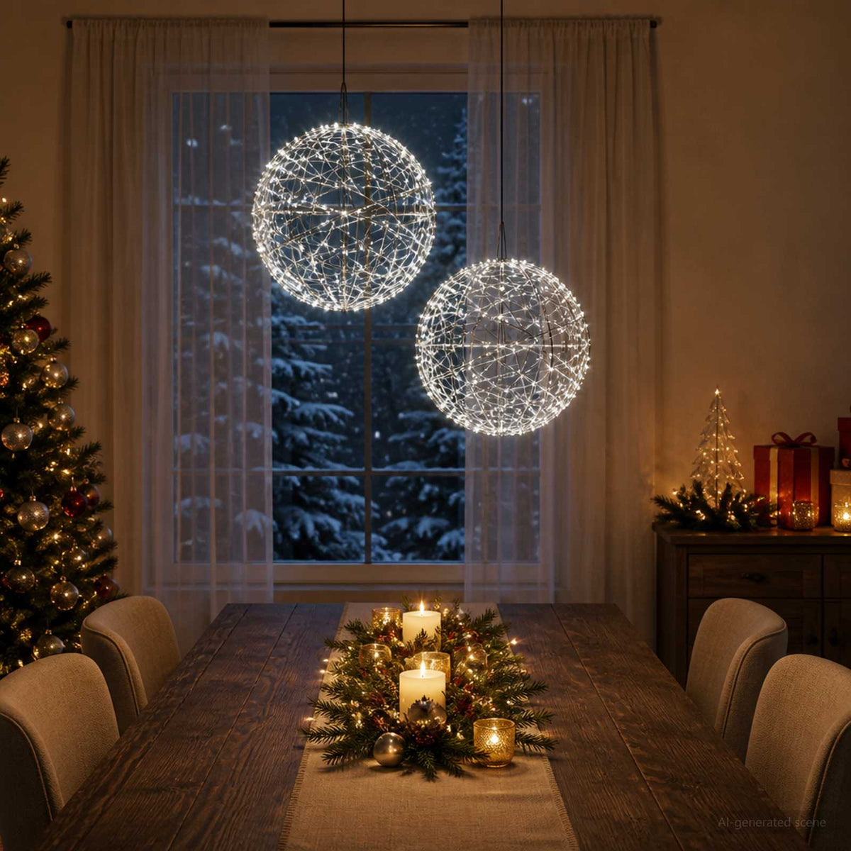 Božićni vrh svjetla 2 kom. 1000 LED lampica Hladno bijela