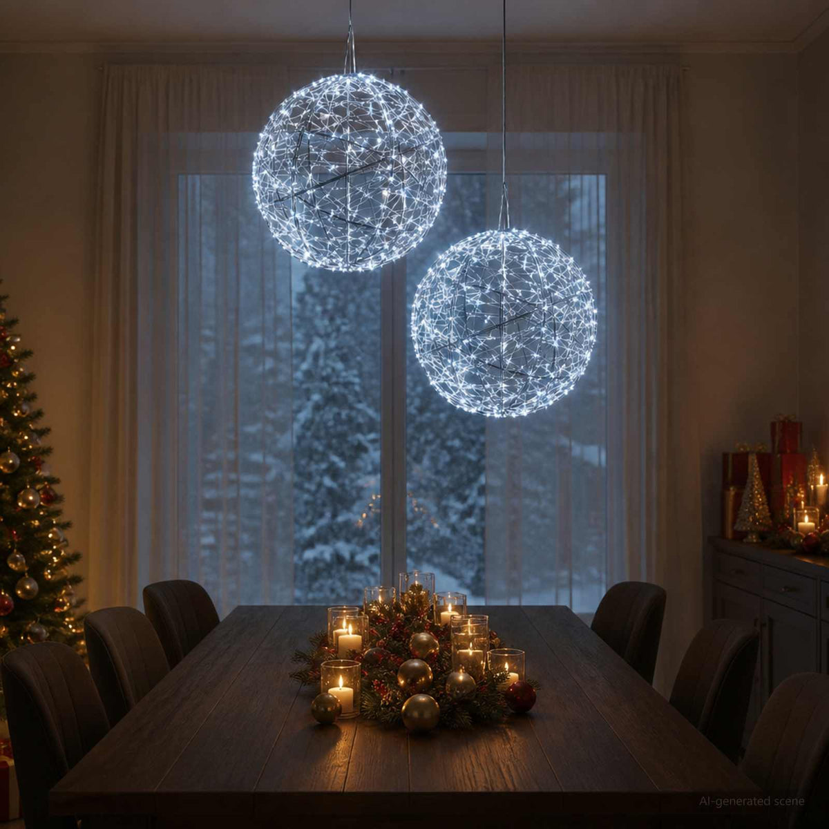 Božićni vrh svjetla 1900 LED lampica