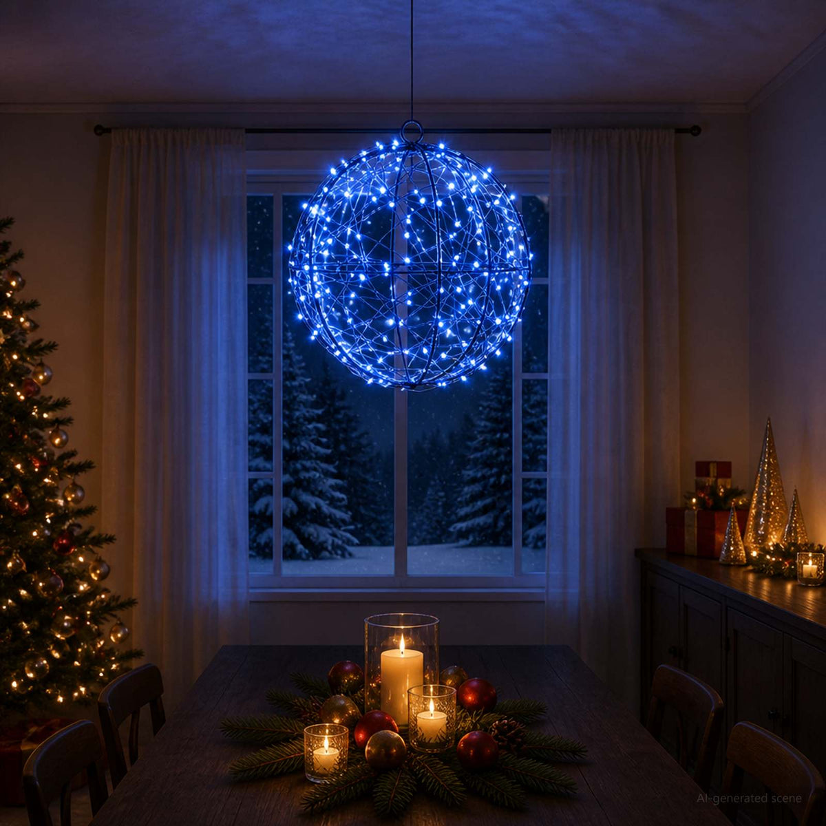 Božićni vrh svjetla 1900 LED lampica