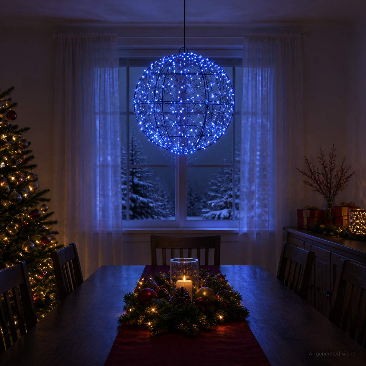 Božićni vrh svjetla 1900 LED lampica