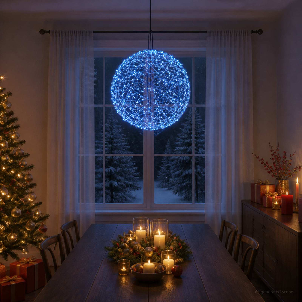 Božićni vrh svjetla 1900 LED lampica