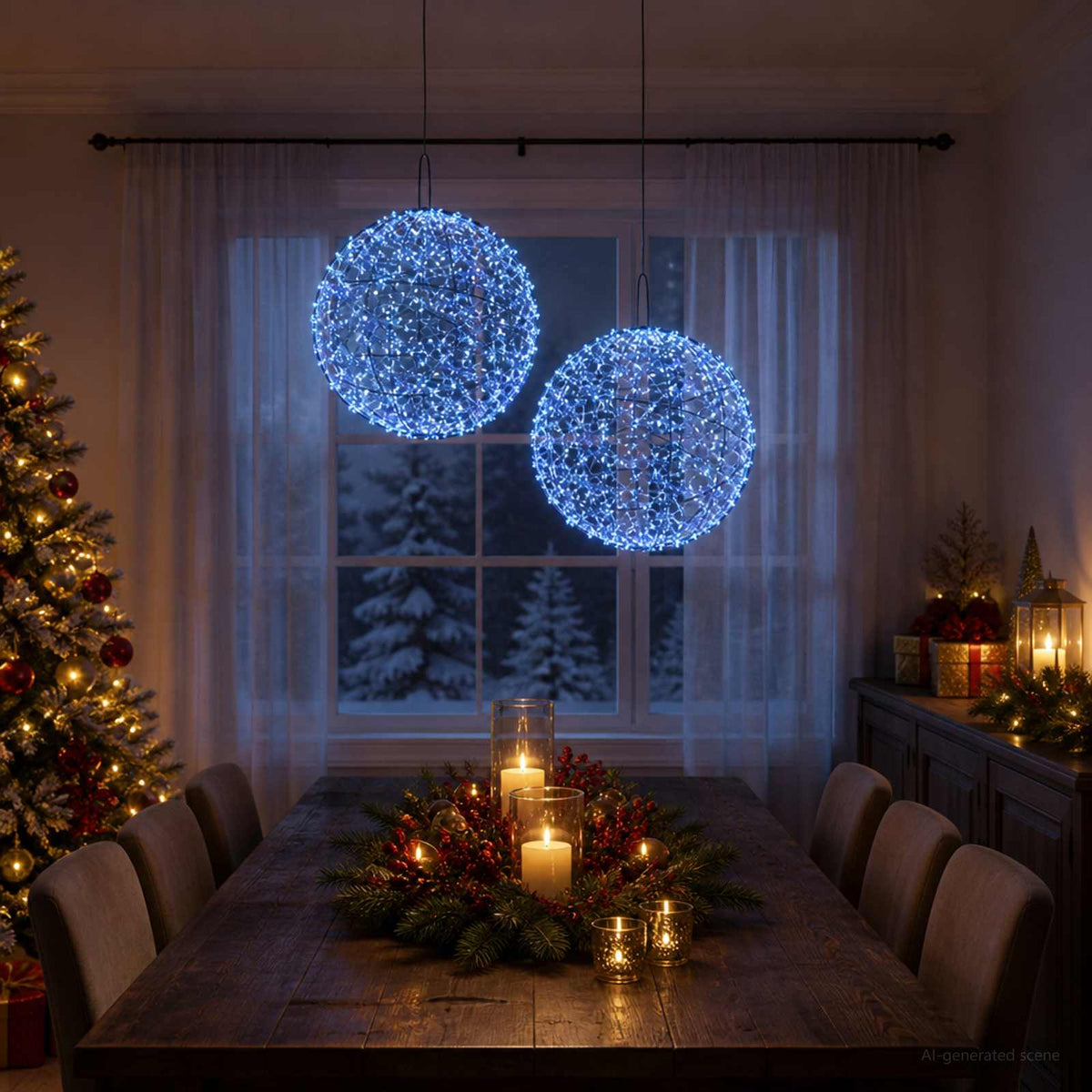 Božićni vrh svjetla 1900 LED lampica