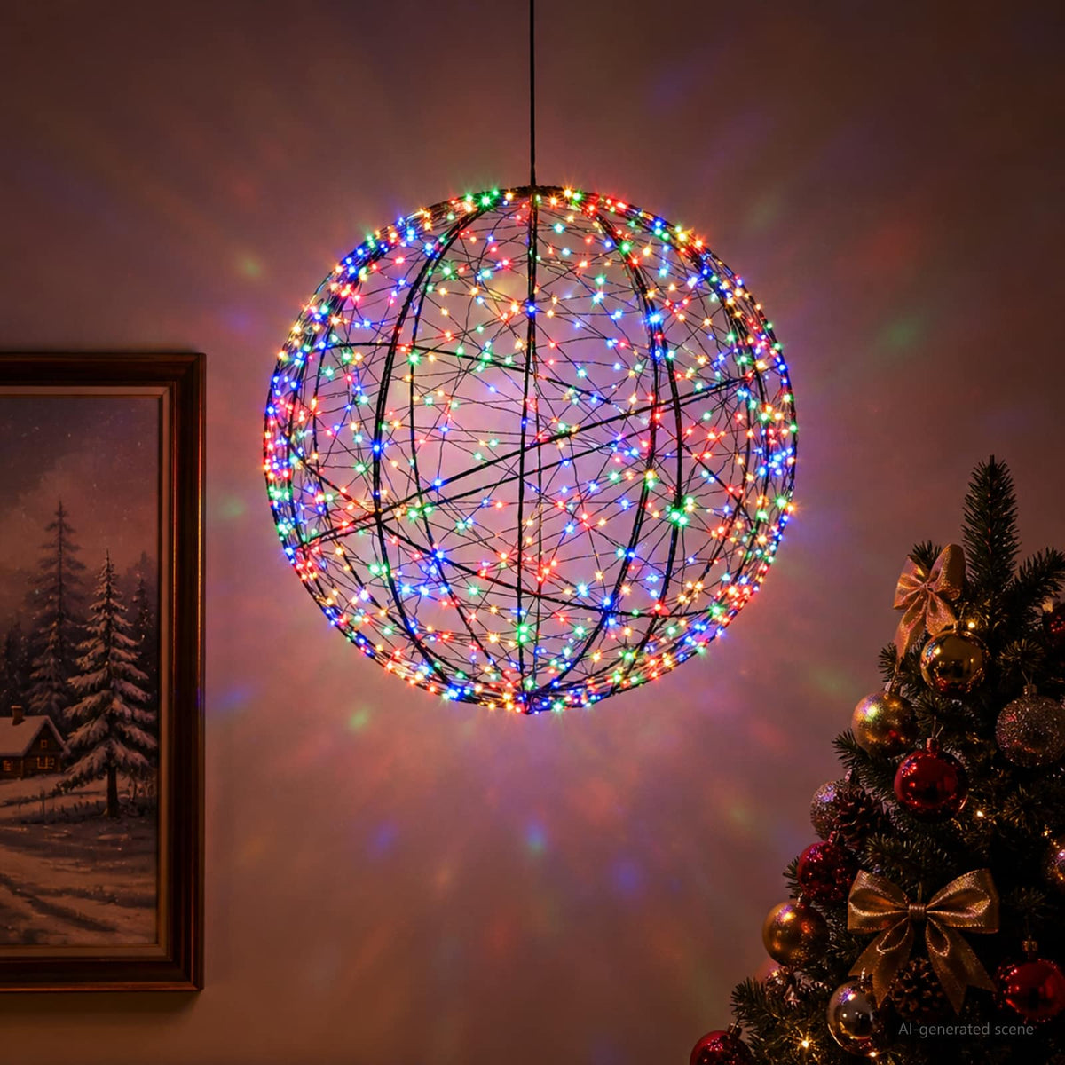 Božićni vrh svjetla 500 LED lampica Višebojno