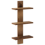 Zidna polica Drvo hrasta 30 x 13.5 x 64.5 cm Prerađeno drvo