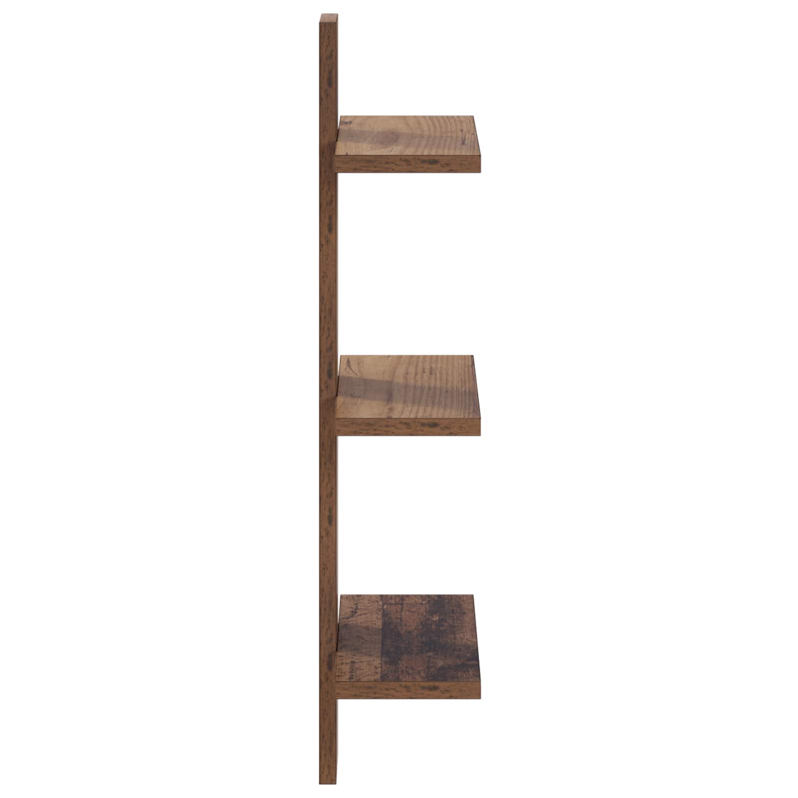 Zidna polica Drvo hrasta 30 x 13.5 x 64.5 cm Prerađeno drvo