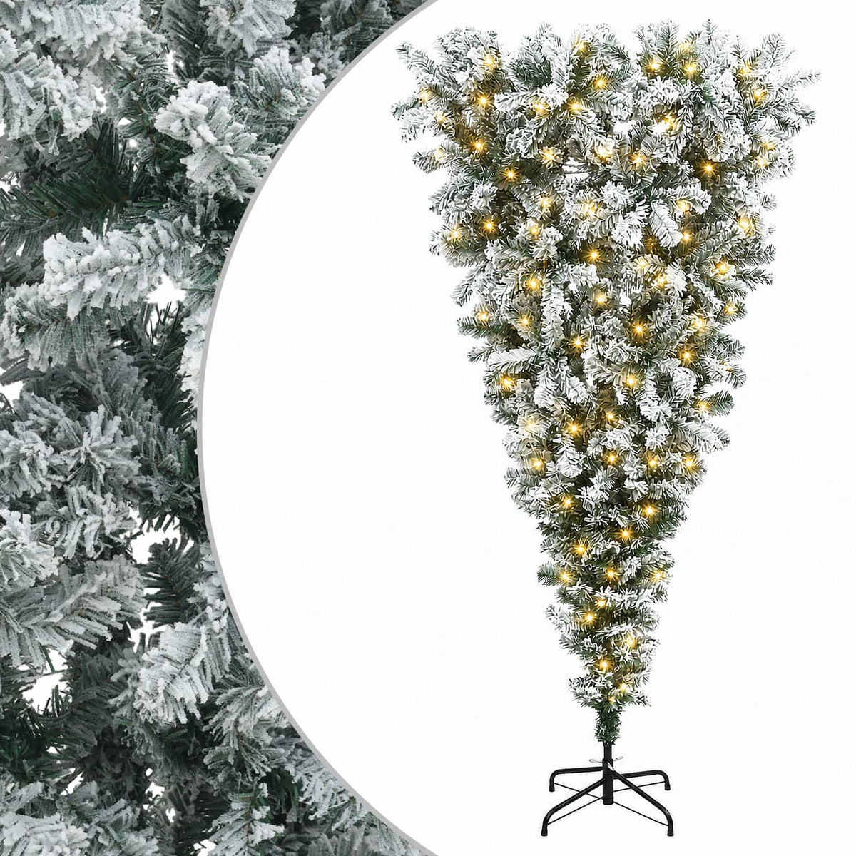 Obrnuto umjetno božićno drvce s granama 150 LED lampica