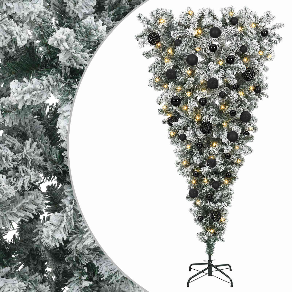 Obrnuto umjetno božićno drvce s granama 150 LED lampica