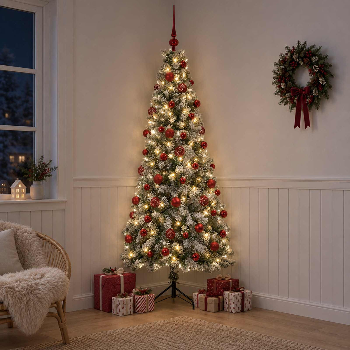 Umjetno božićno drvce s kuglicom 240 cm 300 LED lampica