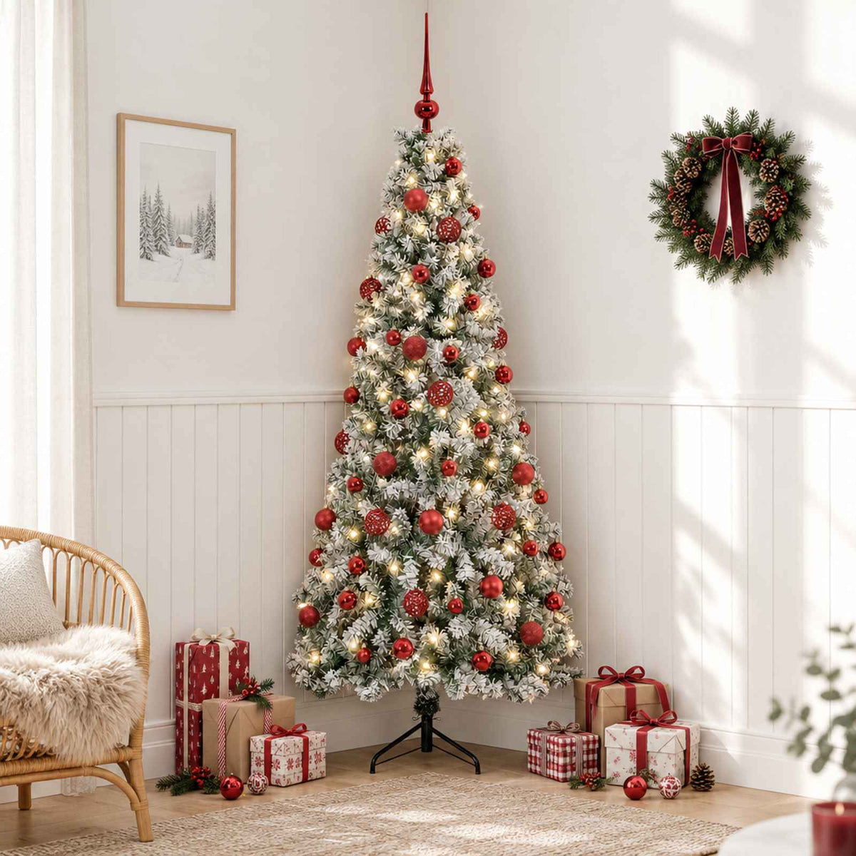 Umjetno božićno drvce s kuglicom 240 cm 300 LED lampica