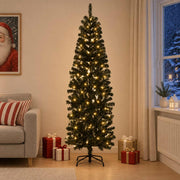 Umjetno vitko božićno drvce 180 cm 300 LED lampica Topla bijela