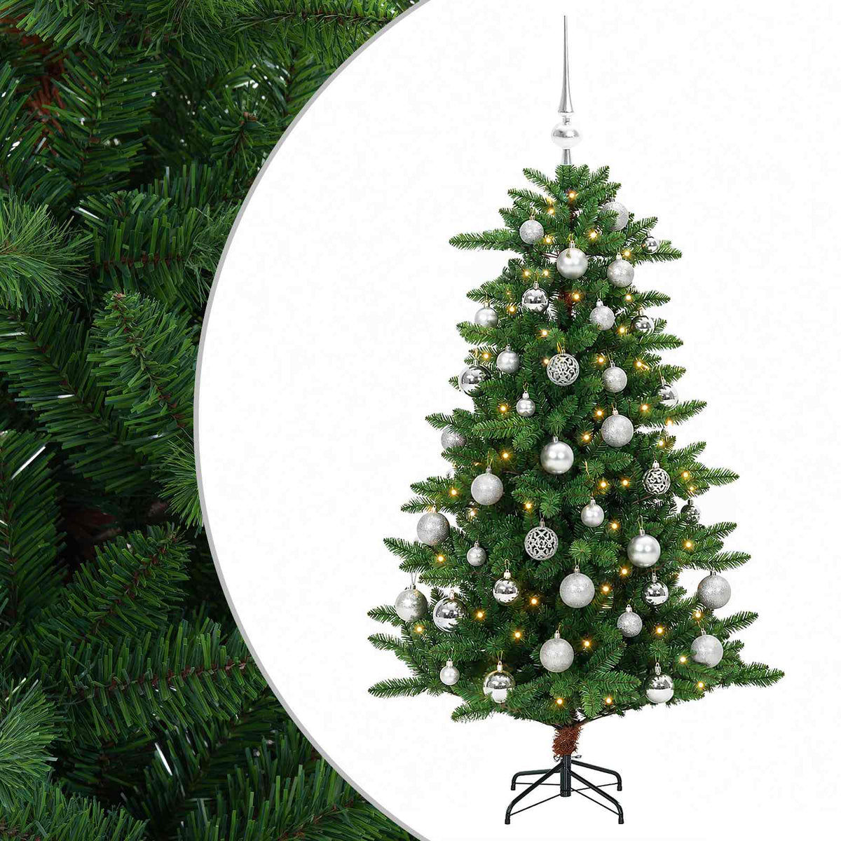 Artificial Christmas Tree with Bauble 120 cm 150 LED lampica