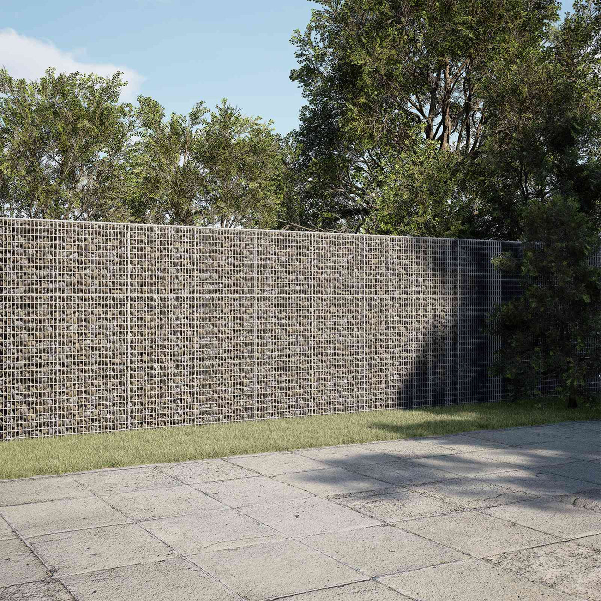 Gabion s žicom debljine 3,5 mm i mrežom 5x2,5 cm 450x20x150 cm