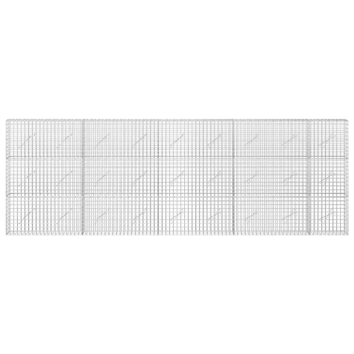 Gabion s žicom debljine 3,5 mm i mrežom 5x5 cm 450x10x150 cm