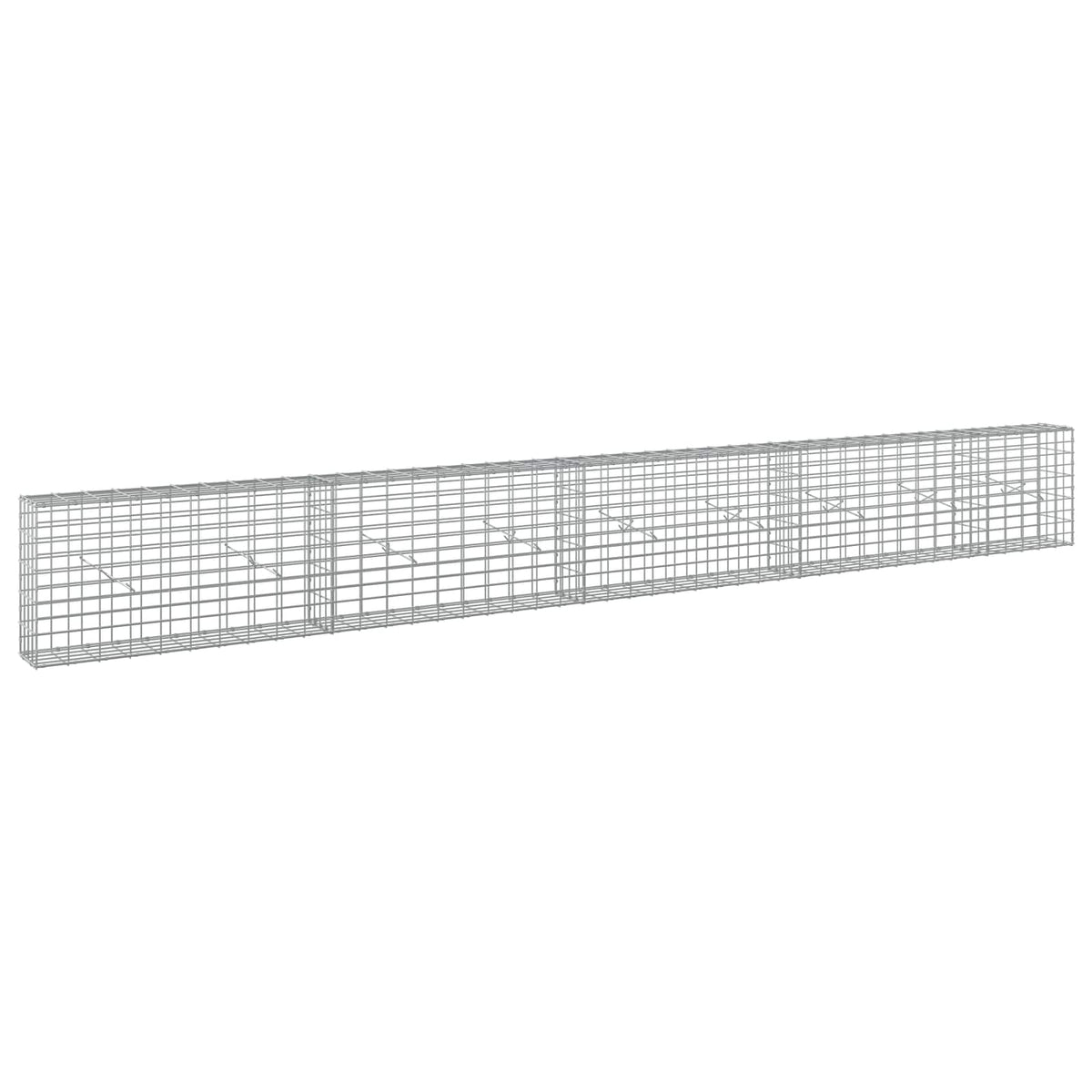 Gabion s žicom debljine 3,5 mm i mrežom 5x10 cm 450x20x50 cm