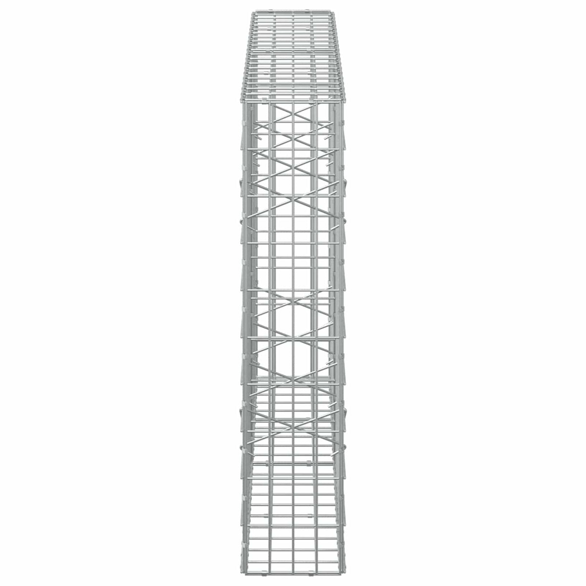 Gabion s žicom debljine 3,5 mm i mrežom 5x10 cm 200x20x100 cm
