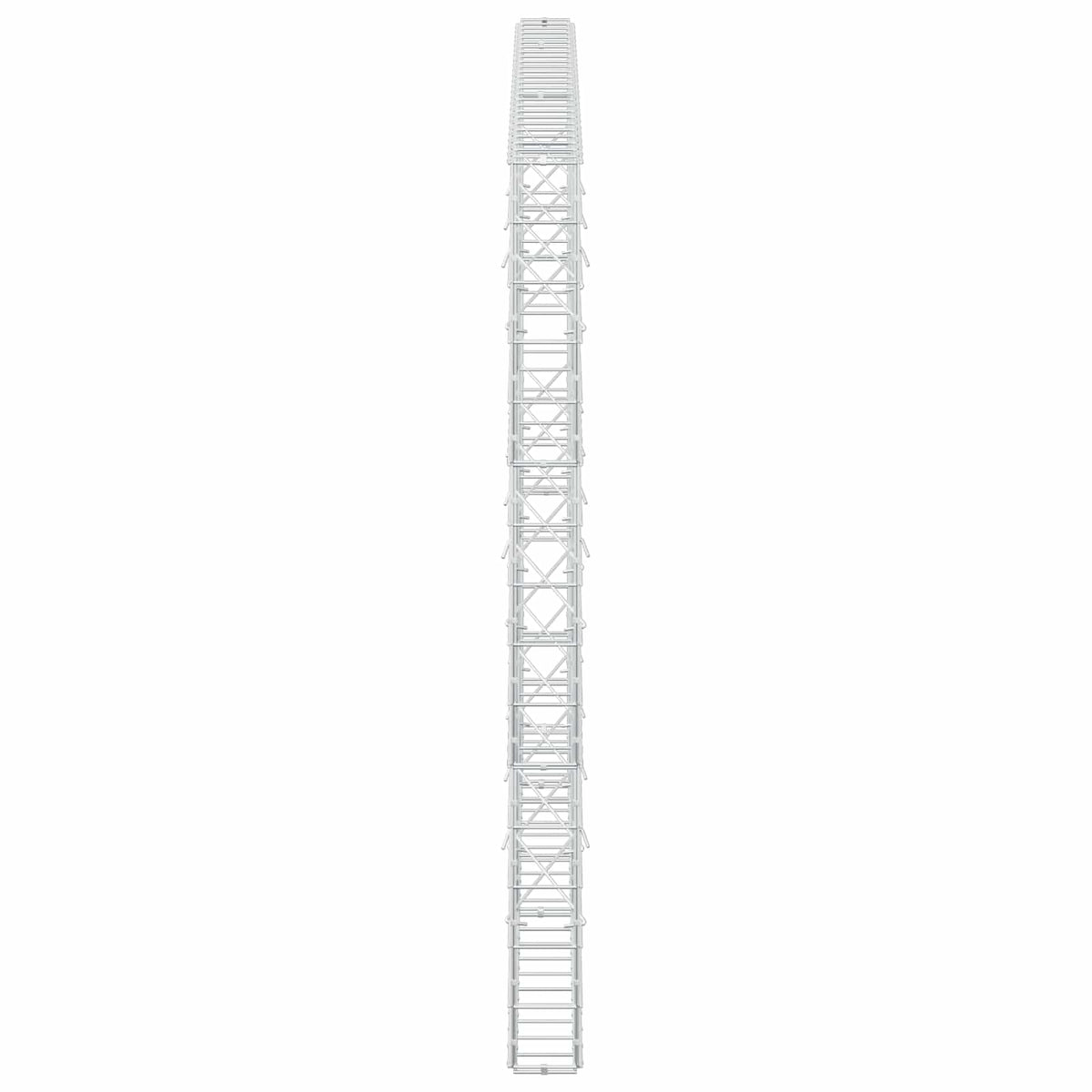 Gabion s žicom debljine 3,5 mm i mrežom 10x10 cm 250x10x150 cm