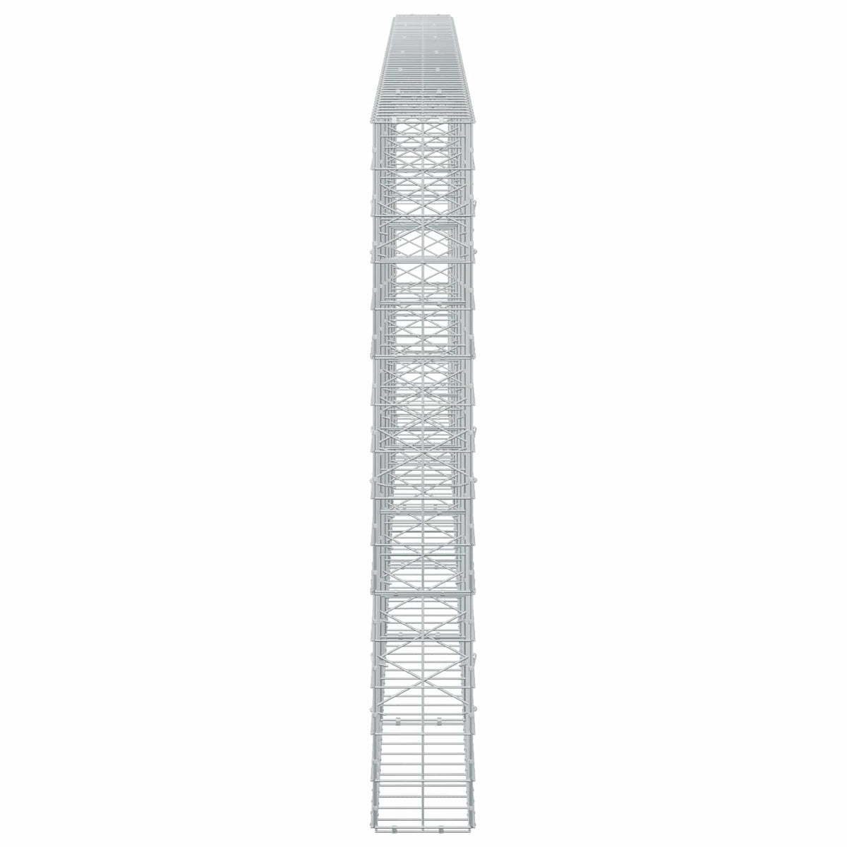 Gabion s žicom debljine 3,5 mm i mrežom 10x10 cm 600x20x150 cm