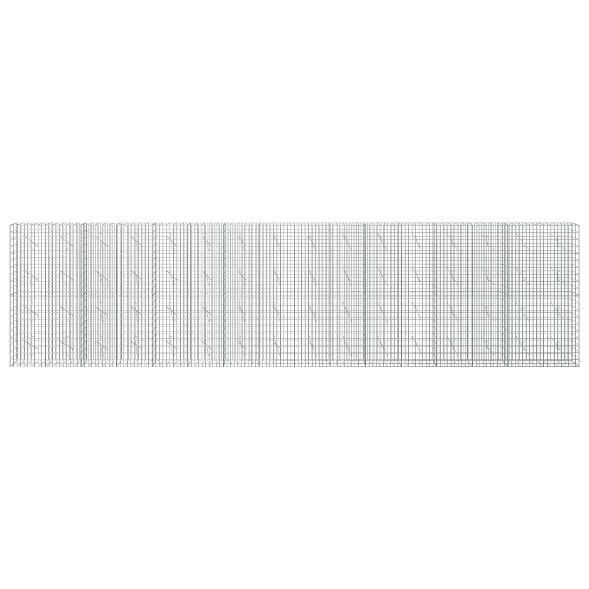 Gabion s žicom debljine 5 mm i mrežom 5x10 cm 800x10x200 cm